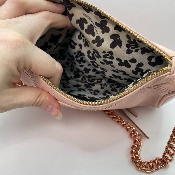 Rebecca Minkoff Mini Mac Crossbody Purse in Pink with Rose Gold Hardware - Picture 11 of 15